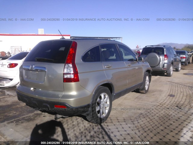 JHLRE38728C051055 - 2008 HONDA CR-V EXL GOLD photo 4