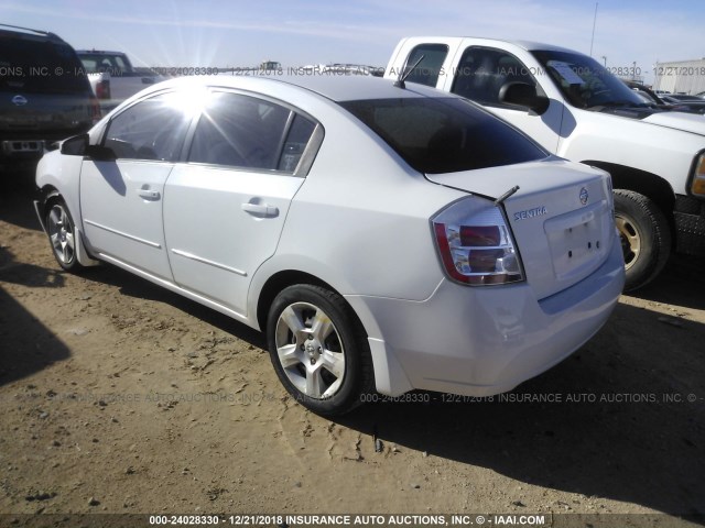 3N1AB61E39L691040 - 2009 NISSAN SENTRA 2.0/2.0S/2.0SL WHITE photo 3