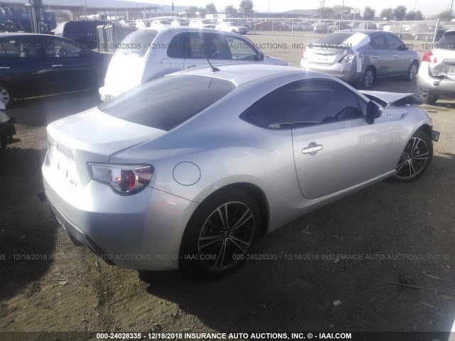 JF1ZNAA15D2705706 - 2013 TOYOTA SCION FR-S SILVER photo 4