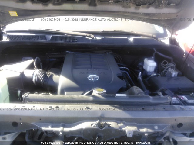 5TFRM5F13CX045583 - 2012 TOYOTA TUNDRA DOUBLE CAB SR5 BLACK photo 10