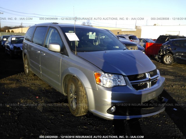 2C4RDGCG5HR851547 - 2017 DODGE GRAND CARAVAN SXT SILVER photo 1