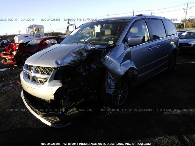 2C4RDGCG5HR851547 - 2017 DODGE GRAND CARAVAN SXT SILVER photo 2