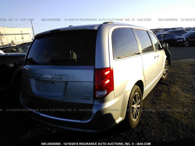 2C4RDGCG5HR851547 - 2017 DODGE GRAND CARAVAN SXT SILVER photo 4