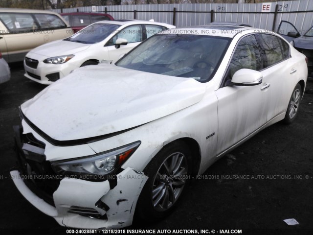 JN1AV7AR3FM850060 - 2015 INFINITI Q50 HYBRID PREMIUM/SPORT WHITE photo 2