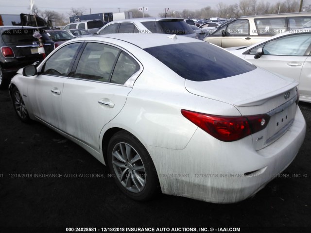 JN1AV7AR3FM850060 - 2015 INFINITI Q50 HYBRID PREMIUM/SPORT WHITE photo 3