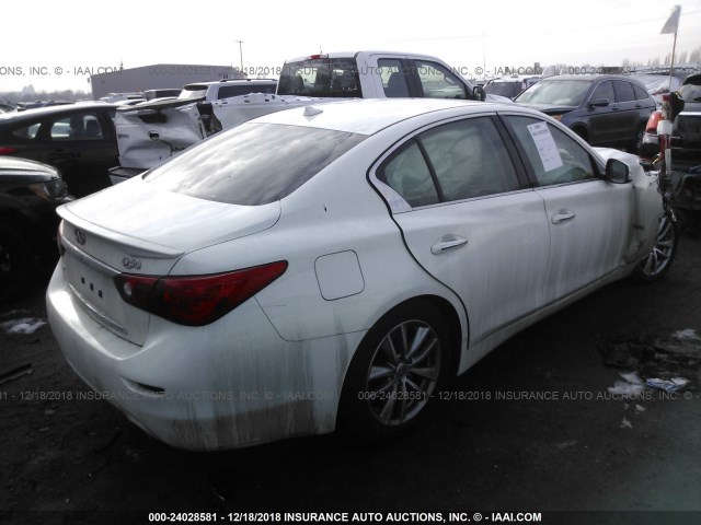 JN1AV7AR3FM850060 - 2015 INFINITI Q50 HYBRID PREMIUM/SPORT WHITE photo 4