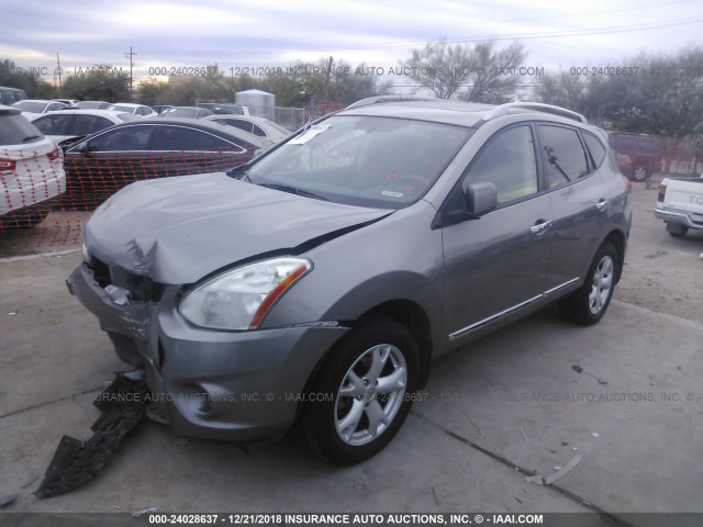 JN8AS5MVXBW254871 - 2011 NISSAN ROGUE S/SV/KROM GRAY photo 2