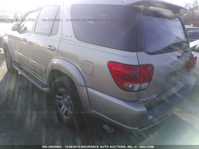 5TDBT48A15S250534 - 2005 TOYOTA SEQUOIA LIMITED GOLD photo 3
