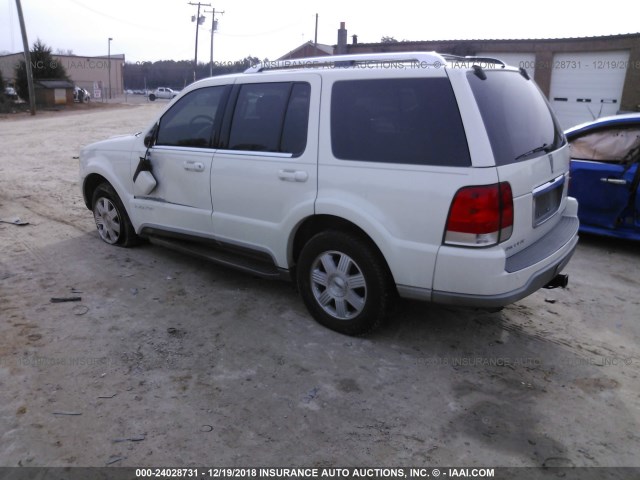 5LMEU68H84ZJ22252 - 2004 LINCOLN AVIATOR 白色 照片 3