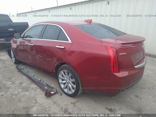 1G6AA5RX4J0182966 - 2018 CADILLAC ATS RED photo 3