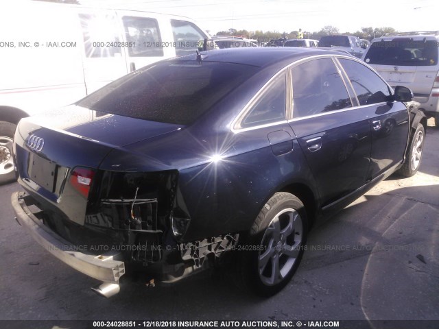 WAUAKAFB0AN060164 - 2010 AUDI A6 PREMIUM BLUE photo 4