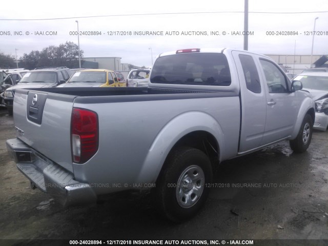 1N6BD0CT2CC478116 - 2012 NISSAN FRONTIER S/SV SILVER photo 4