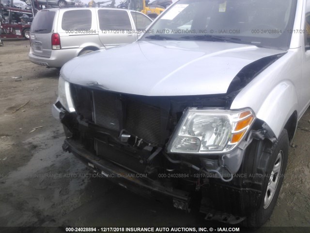 1N6BD0CT2CC478116 - 2012 NISSAN FRONTIER S/SV SILVER photo 6