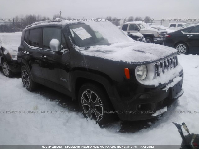 ZACCJADT9FPB44878 - 2015 JEEP RENEGADE LIMITED BLACK photo 1