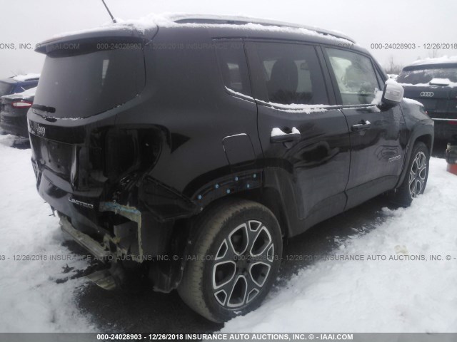 ZACCJADT9FPB44878 - 2015 JEEP RENEGADE LIMITED BLACK photo 4