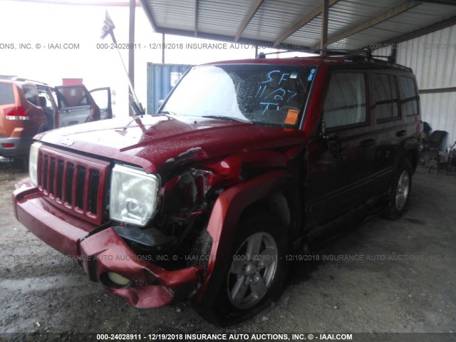1J8HH48K96C206619 - 2006 JEEP COMMANDER Qırmızı foto 2