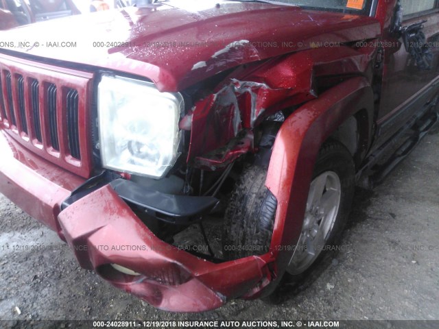 1J8HH48K96C206619 - 2006 JEEP COMMANDER Qırmızı foto 6