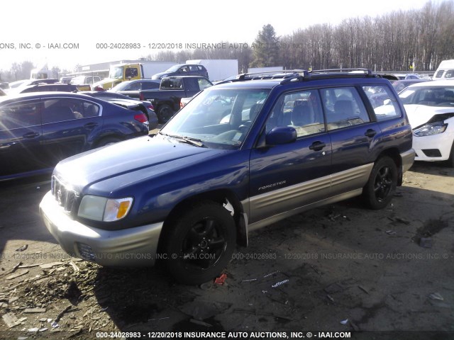 JF1SF65541H702961 - 2001 SUBARU FORESTER S BLUE photo 2