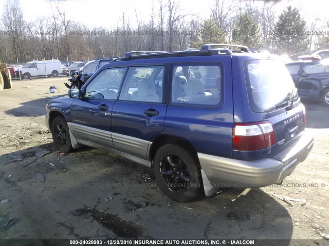 JF1SF65541H702961 - 2001 SUBARU FORESTER S BLUE photo 3