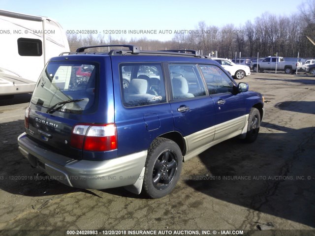 JF1SF65541H702961 - 2001 SUBARU FORESTER S BLUE photo 4