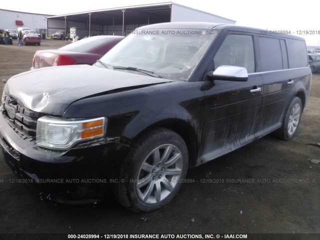 2FMDK53C49BA34772 - 2009 FORD FLEX LIMITED BLACK photo 2