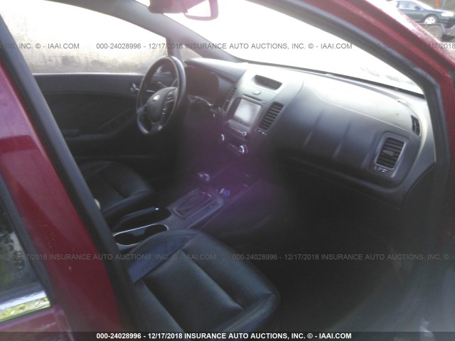 KNAFZ4A81E5065152 - 2014 KIA FORTE EX RED photo 5