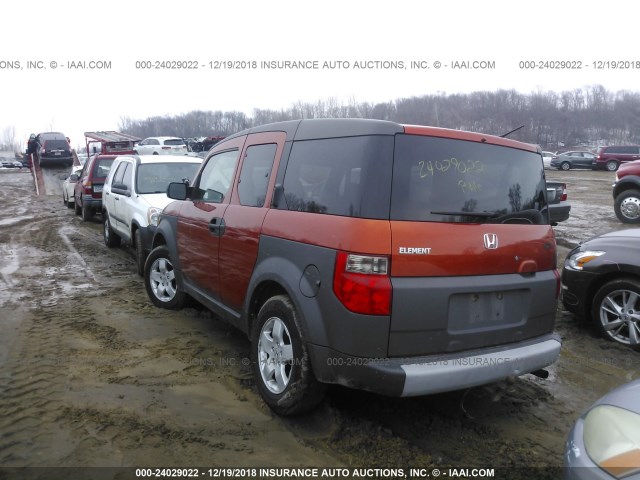 5J6YH28593L051422 - 2003 HONDA ELEMENT EX ORANGE photo 3