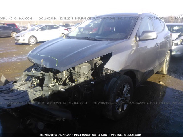 KM8JU3AGXEU792983 - 2014 HYUNDAI Tucson GLS/LIMITED/SE GRAY photo 2