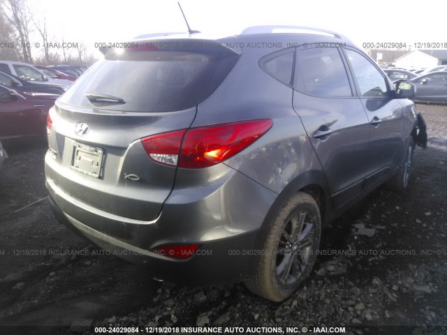 KM8JU3AGXEU792983 - 2014 HYUNDAI Tucson GLS/LIMITED/SE GRAY photo 4