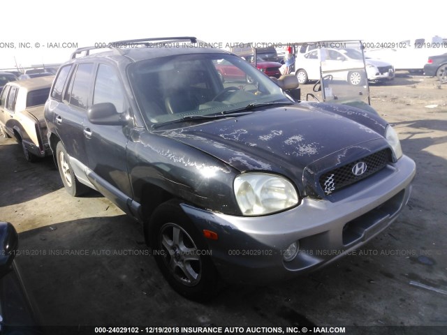 KM8SC13D12U281382 - 2002 HYUNDAI SANTA FE GLS/LX BLACK photo 1