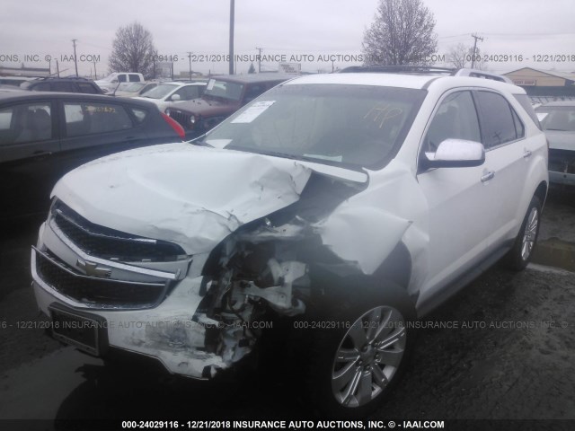 2GNALFEC6B1321167 - 2011 CHEVROLET EQUINOX LTZ WHITE photo 2