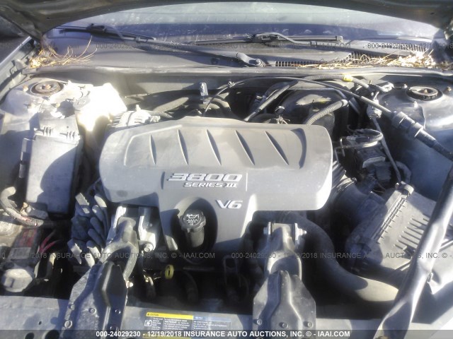 2G2WP542X51177380 - 2005 PONTIAC GRAND PRIX GRAY photo 10