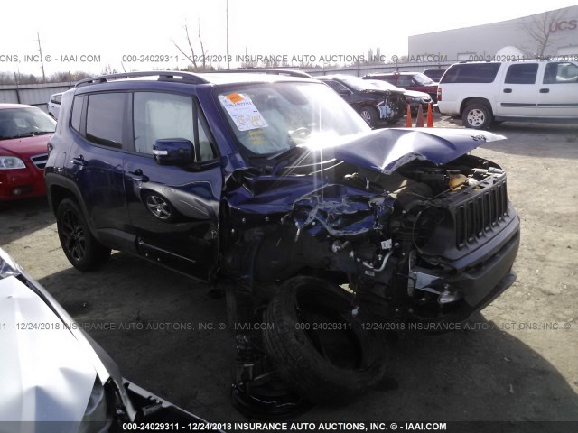 ZACCJBBB2HPF26558 - 2017 JEEP RENEGADE LATITUDE BLUE photo 1