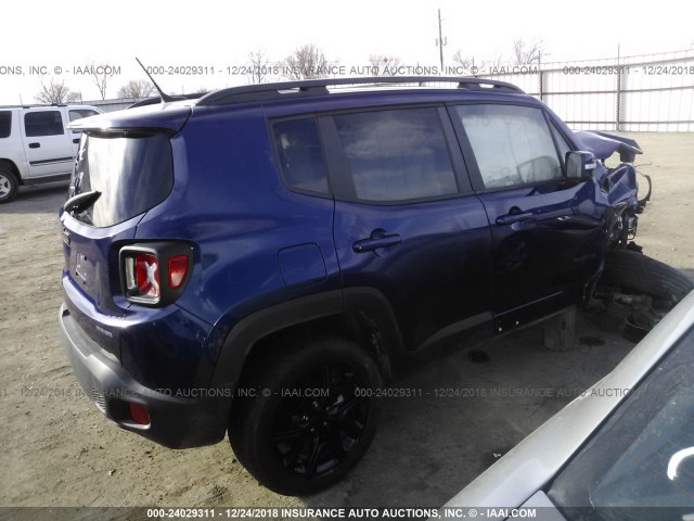 ZACCJBBB2HPF26558 - 2017 JEEP RENEGADE LATITUDE BLUE photo 4