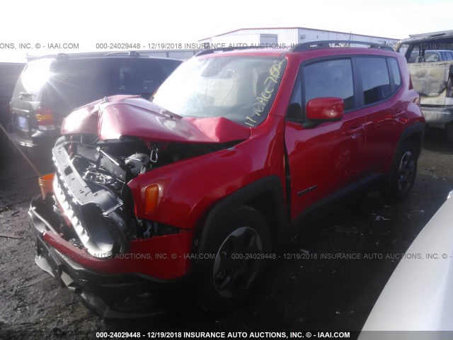 ZACCJABHXJPH71502 - 2018 JEEP RENEGADE LATITUDE RED photo 2