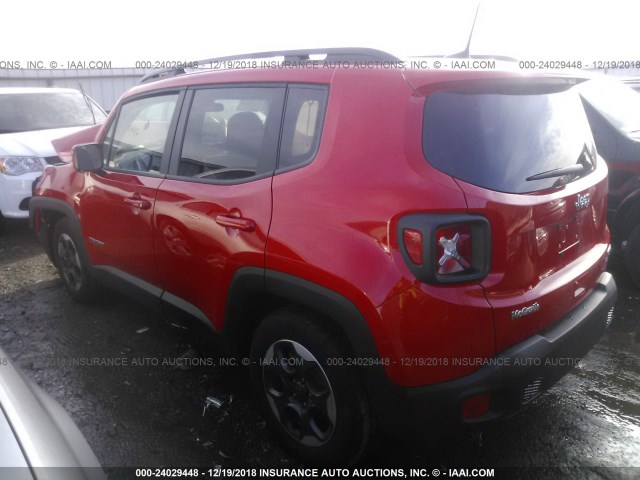 ZACCJABHXJPH71502 - 2018 JEEP RENEGADE LATITUDE RED photo 3