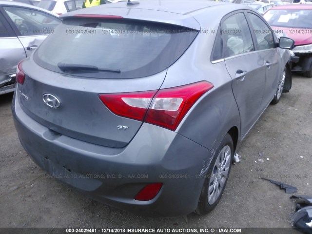 KMHD35LH6HU365127 - 2017 HYUNDAI ELANTRA GT GRAY photo 4