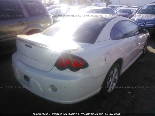 4B3AG52H33E077596 - 2003 DODGE STRATUS R/T WHITE photo 4