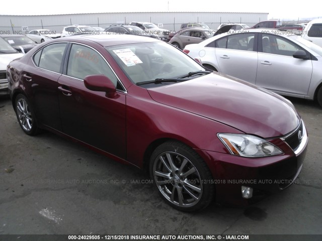 JTHBE262162000857 - 2006 LEXUS IS 350 RED photo 1