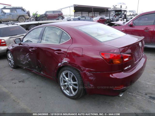 JTHBE262162000857 - 2006 LEXUS IS 350 RED photo 3