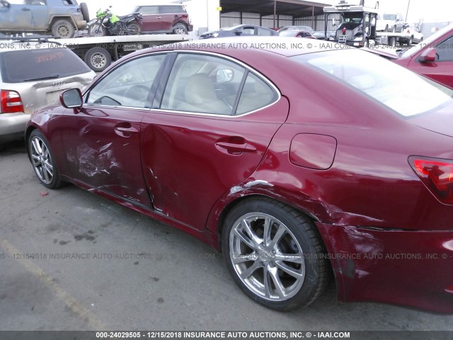 JTHBE262162000857 - 2006 LEXUS IS 350 RED photo 6