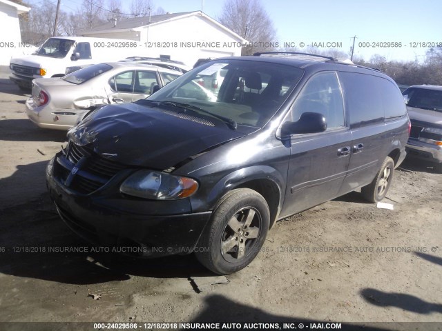 2D4GP44L77R292108 - 2007 DODGE GRAND CARAVAN SXT BLACK photo 2