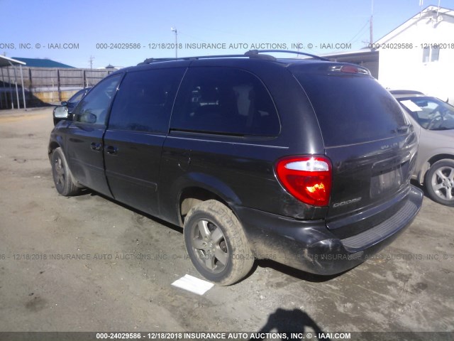 2D4GP44L77R292108 - 2007 DODGE GRAND CARAVAN SXT BLACK photo 3