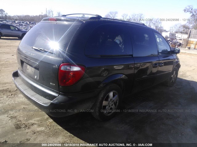 2D4GP44L77R292108 - 2007 DODGE GRAND CARAVAN SXT BLACK photo 4