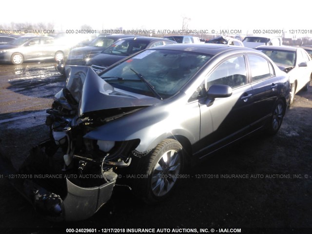 2HGFA1F92AH545621 - 2010 HONDA CIVIC EXL GRAY photo 2