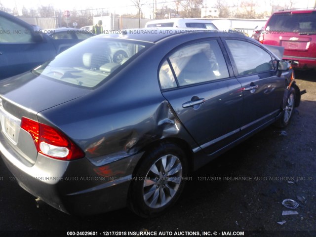 2HGFA1F92AH545621 - 2010 HONDA CIVIC EXL GRAY photo 4