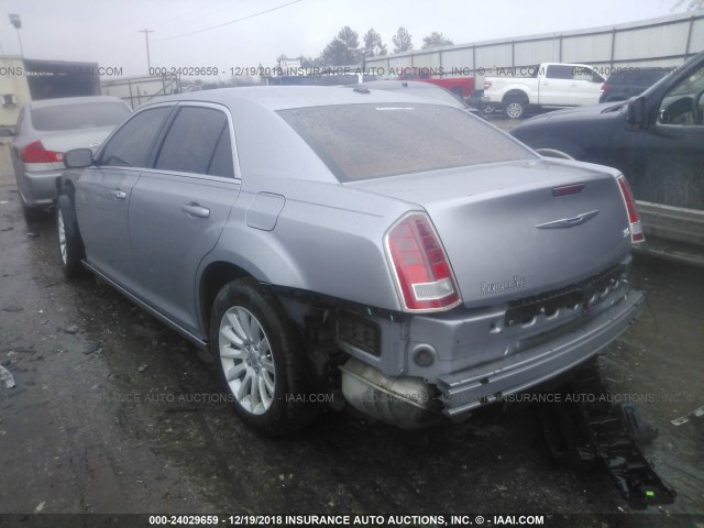 2C3CCAAG1DH738997 - 2013 CHRYSLER 300 GRAY photo 3