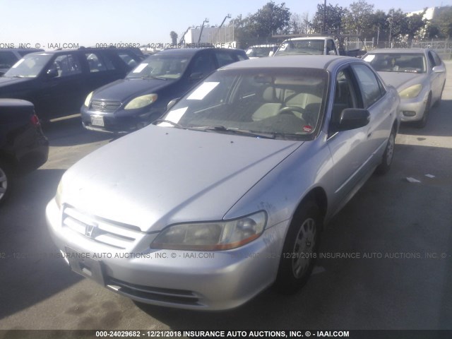 1HGCF86602A151232 - 2002 HONDA ACCORD VALUE SILVER photo 2