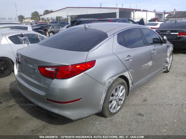 5XXGM4A77FG461256 - 2015 KIA OPTIMA LX فضي صورة 4