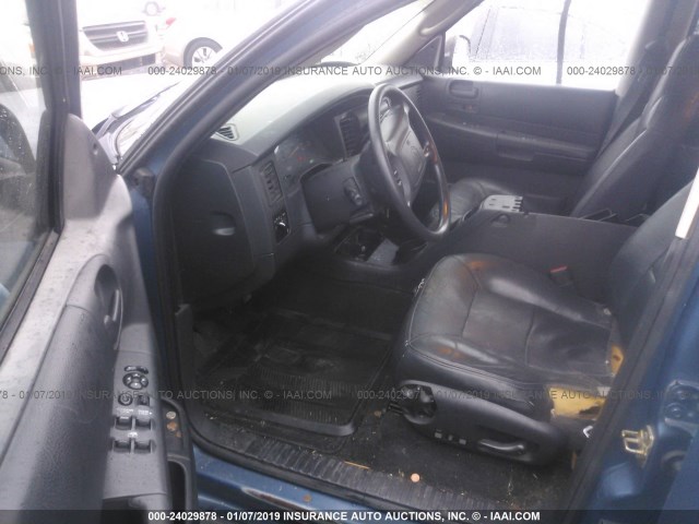 1B4HS48NX2F123631 - 2002 DODGE DURANGO SLT BLUE photo 5